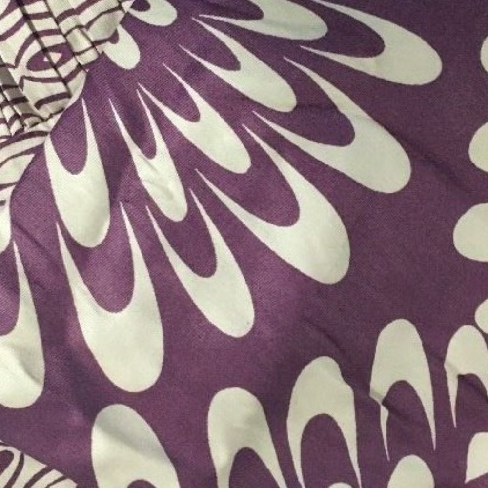 Bar III Viola Euro Sham Pair Cotton Purple/White - Picture 2 of 5